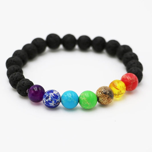 7 Chakra Healing Bracelet – Natural Stone Beads for Energy & Balance