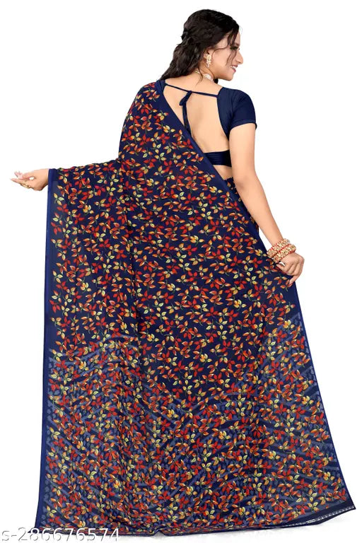 Atavia Elegant Georgette Saree with Matching Blouse