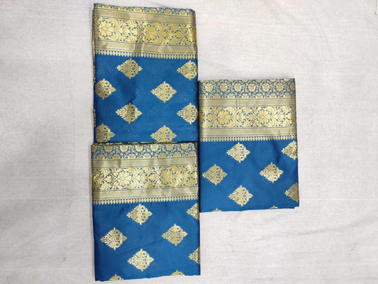 Atavia Elegant Cotton Silk Jacquard Weave Saree with Matching Blouse
