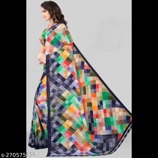 Atavia Graceful Georgette Saree with Matching Blouse