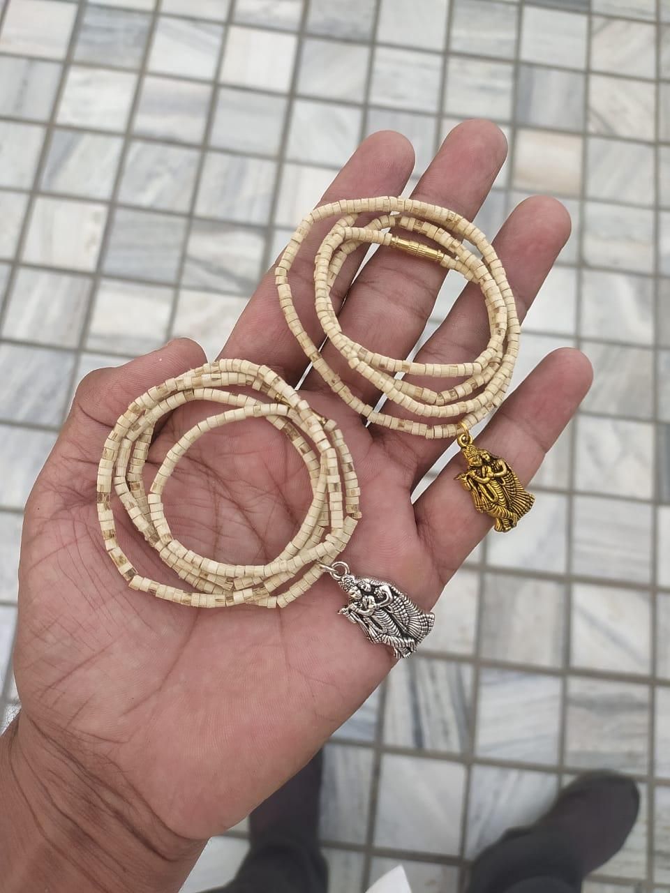 Vrindavan Tulsi Mala with Pendant – Spiritual Wooden Beads