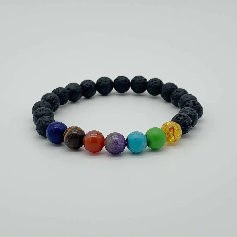7 Chakra Healing Bracelet – Natural Stone Beads for Energy & Balance