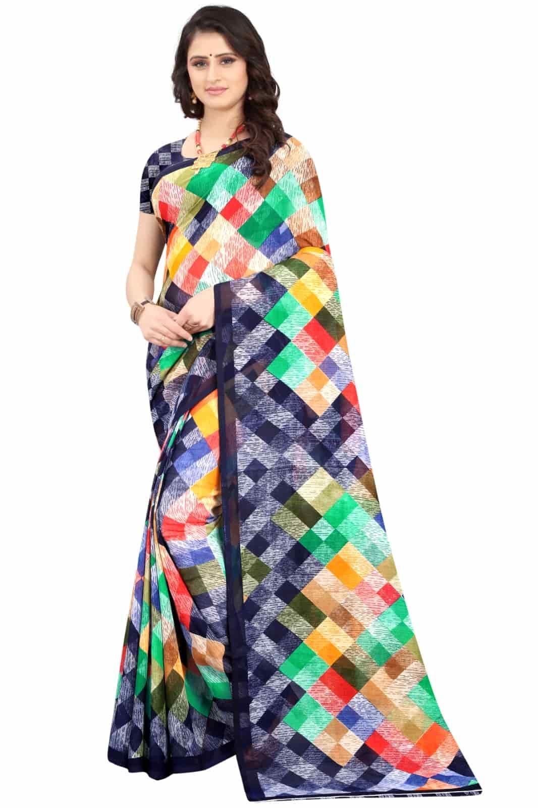 Atavia Graceful Georgette Saree with Matching Blouse