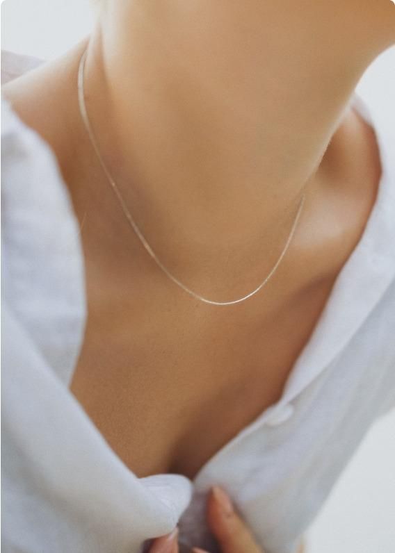 Elegant Fine Silver Beaded Chain Necklace – Sterling Silver Jewelry
