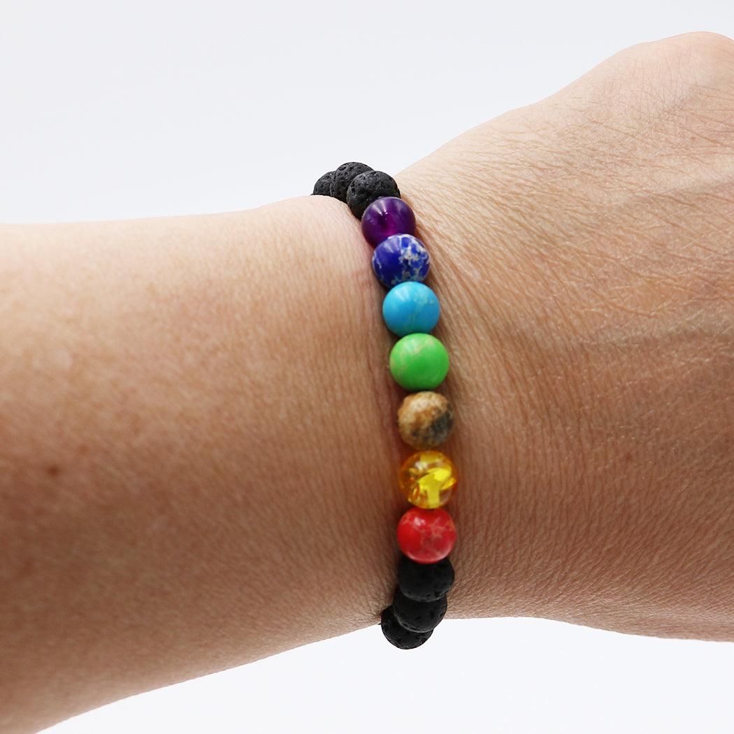 7 Chakra Healing Bracelet – Natural Stone Beads for Energy & Balance