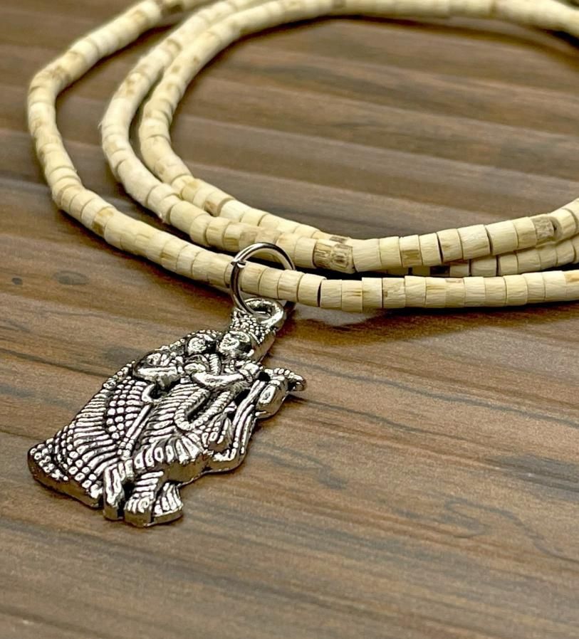 Vrindavan Tulsi Mala with Pendant – Spiritual Wooden Beads