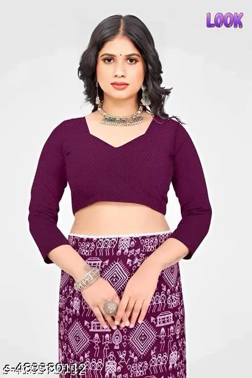 Atavia Elegant Georgette Saree with Delicate Lace Border