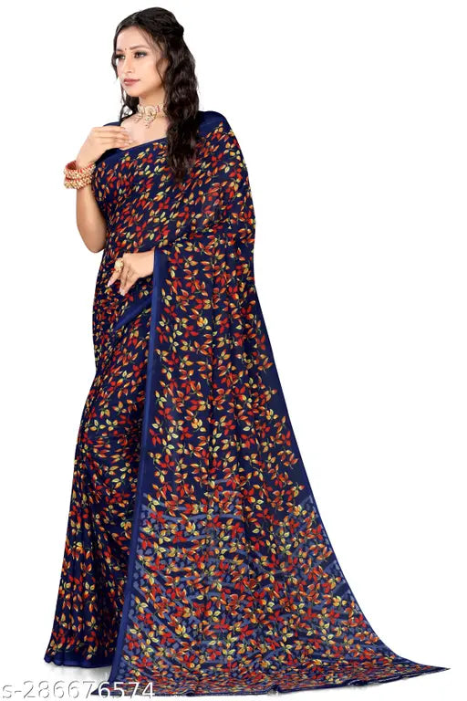 Atavia Elegant Georgette Saree with Matching Blouse